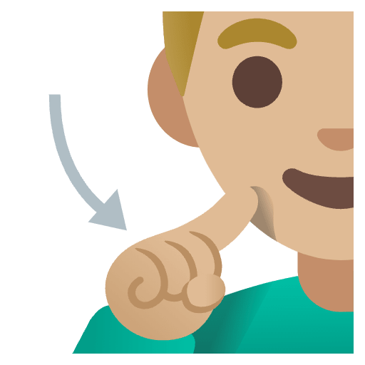 Deaf Man Medium Light Skin Tone Element from Noto Emojis Set