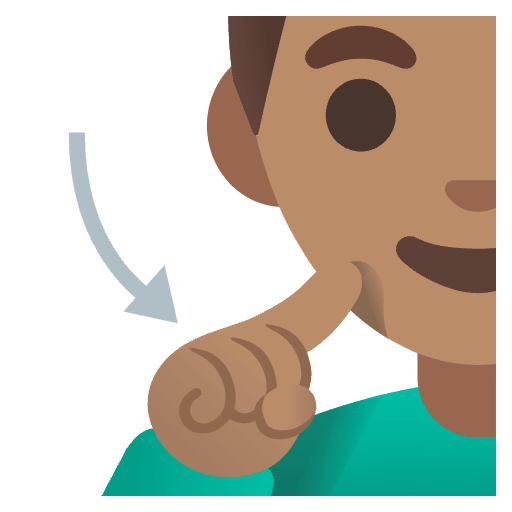 Deaf Man Medium Skin Tone Element from Noto Emojis Set