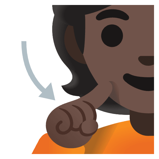 Deaf Person Dark Skin Tone Emoji from Noto Emoji Set