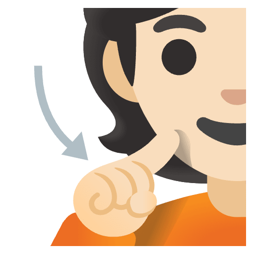 Deaf Person Light Skin Tone Emoji from Noto Emoji Set