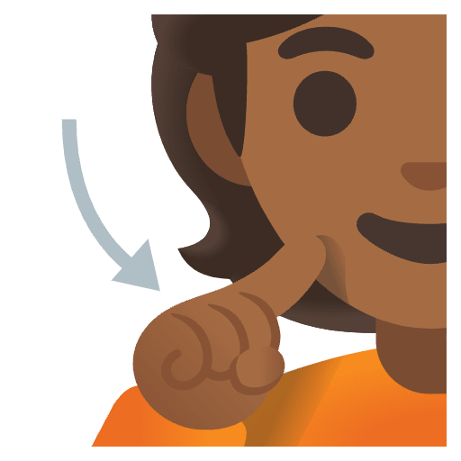 Deaf Person Medium Dark Skin Tone Element from Noto Emojis Set