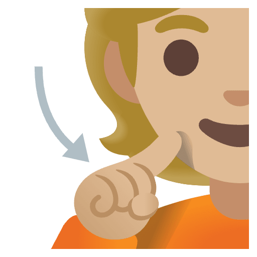 Deaf Person Medium Light Skin Tone Emoji from Noto Emojis Set