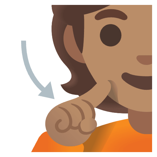 Deaf Person Medium Skin Tone Emoji from Noto Emojis Set