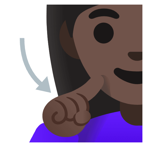 Deaf Woman Dark Skin Tone Emoji from Noto Emoji Set