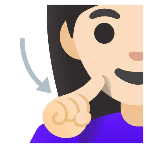 Deaf Woman Light Skin Tone Emoji from Noto Emojis Set