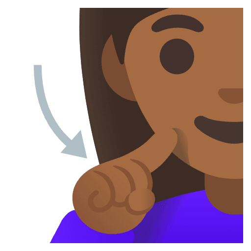 Deaf Woman Medium Dark Skin Tone Emoji from Noto Emojis Set