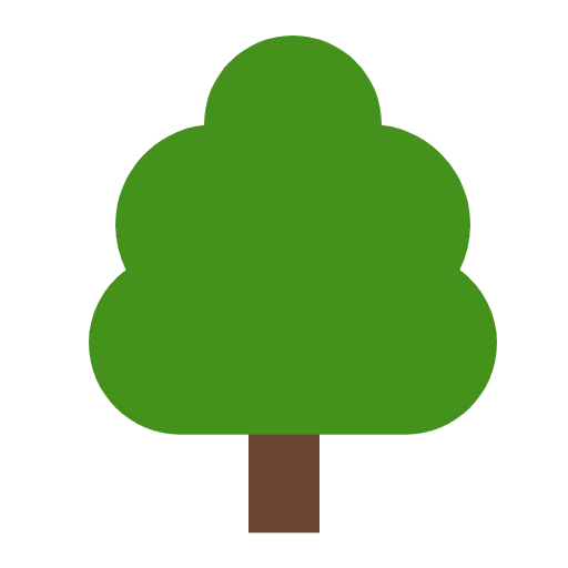 Deciduous Tree Flat Element from Fluent Emoji Flat Set
