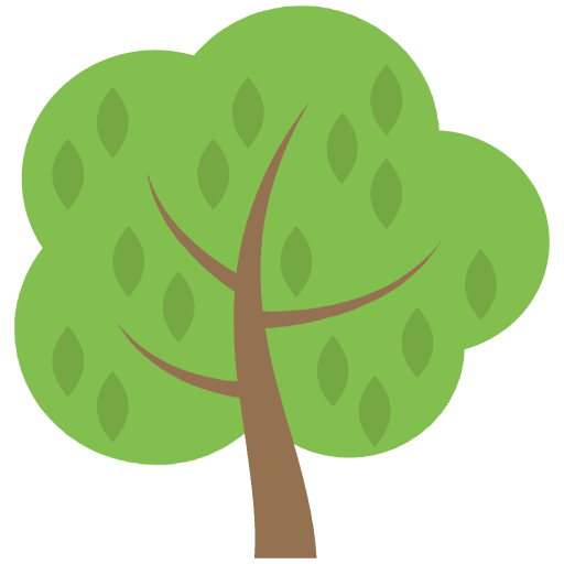 Deciduous Tree Element from EmojiTwo Colors Set