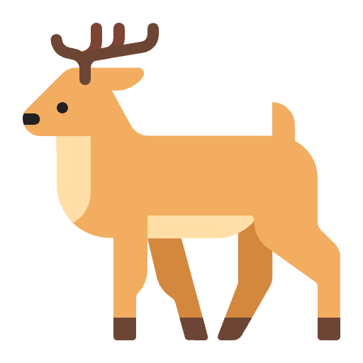Deer Flat Emoji from Fluent Emoji Flat Set