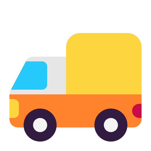 Delivery Truck Flat Emoji from Fluent Emoji Flat Set