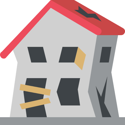 Derelict House Emoji from EmojiTwo Colors Set