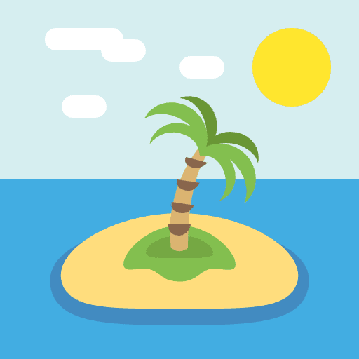 Desert Island Emoji from EmojiTwo Colors Set