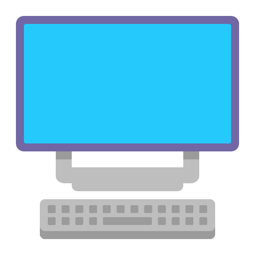 Desktop Computer Flat Emoji from Fluent Emoji Flat Set