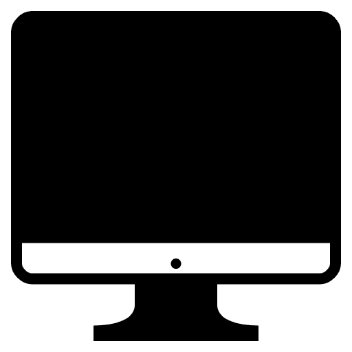 Desktop Computer Emoji from EmojiTwo Black Set