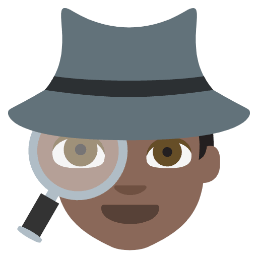 Detective Dark Skin Tone Emoji from EmojiTwo Colors Set