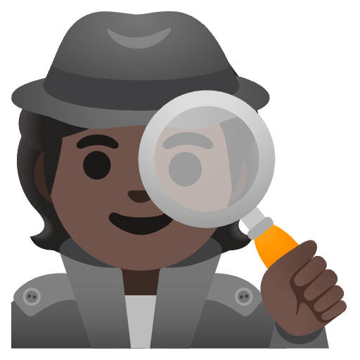 Detective Dark Skin Tone Emoji from Noto Emoji Set