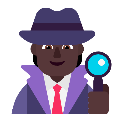 Detective Flat Dark Emoji from Fluent Emoji Flat Set