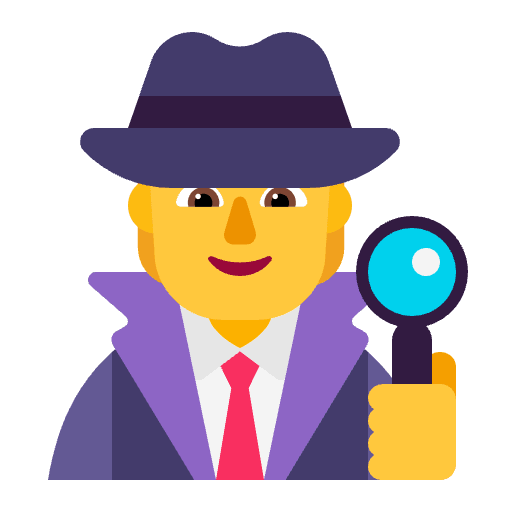 Detective Flat Default Emoji from Fluent Emoji Flat Set