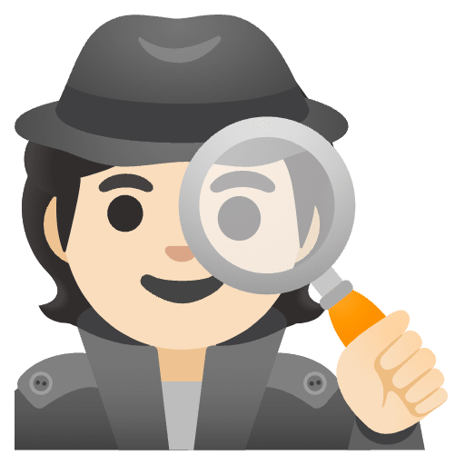 Detective Light Skin Tone Emoji from Noto Emoji Set