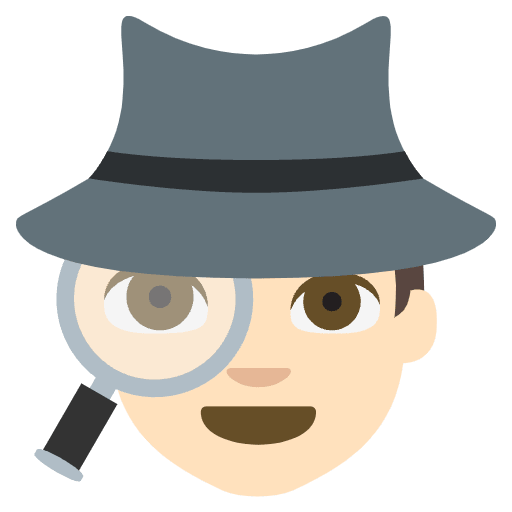 Detective Light Skin Tone Emoji from EmojiTwo Colors Set