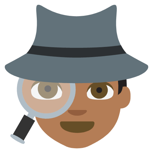 Detective Medium Dark Skin Tone Element from EmojiTwo Colors Set
