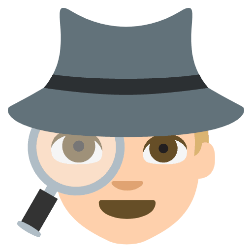 Detective Medium Light Skin Tone Emoji from EmojiTwo Colors Set