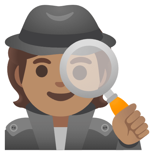 Detective Medium Skin Tone Emoji from Noto Emoji Set