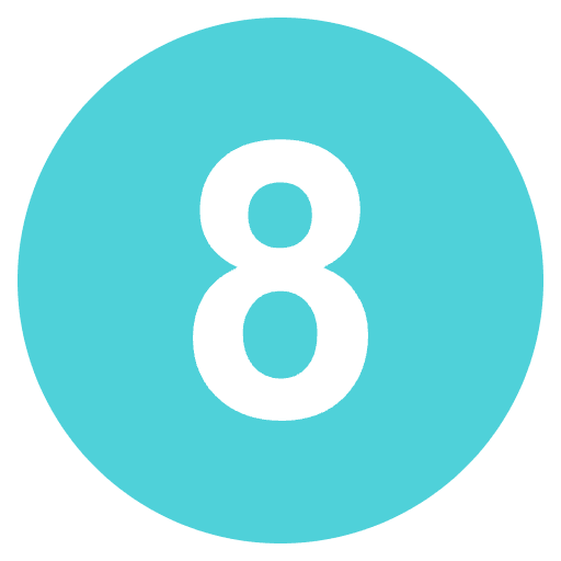 Digit Eight Emoji from EmojiTwo Colors Set