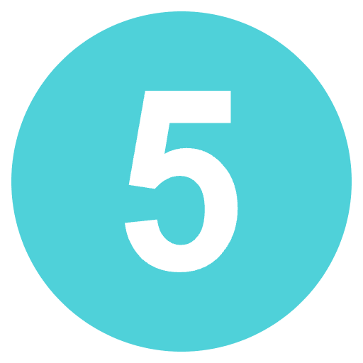 Digit Five Emoji from EmojiTwo Colors Set