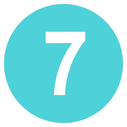 Digit Seven Emoji from EmojiTwo Colors Set