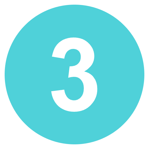 Digit Three Emoji from EmojiTwo Colors Set
