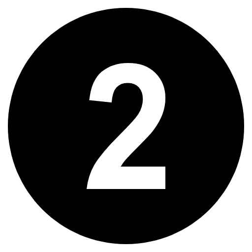 Digit Two Element from EmojiTwo Black Set