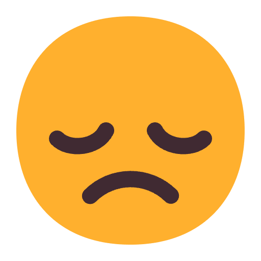 Disappointed Face Flat Emoji from Fluent Emoji Flat Set