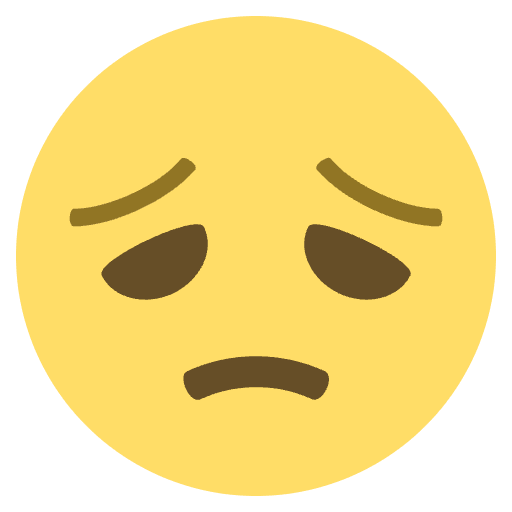 Disappointed Face Emoji from EmojiTwo Colors Set