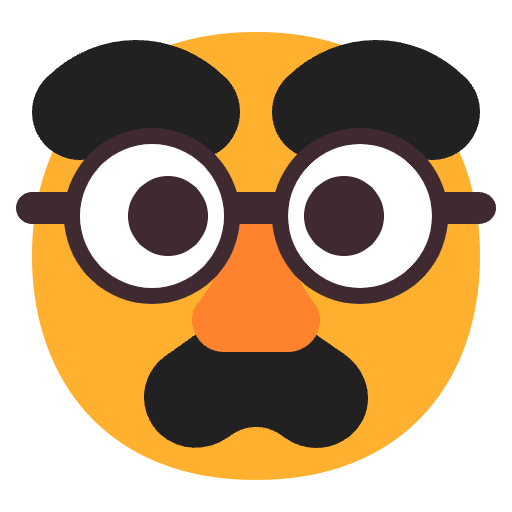 Disguised Face Flat Emoji from Fluent Emoji Flat Set