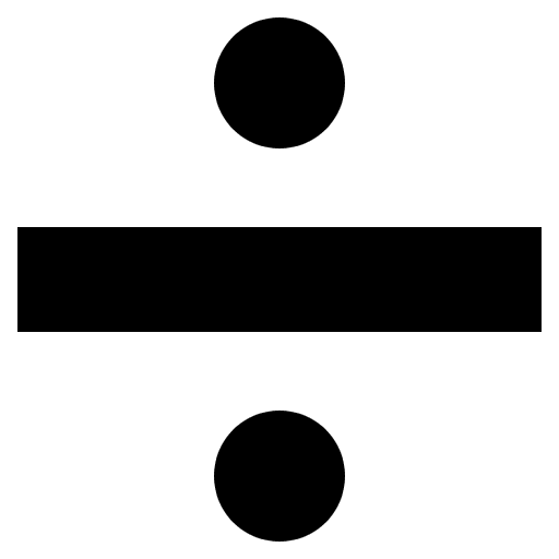Divide Emoji from EmojiTwo Black Set
