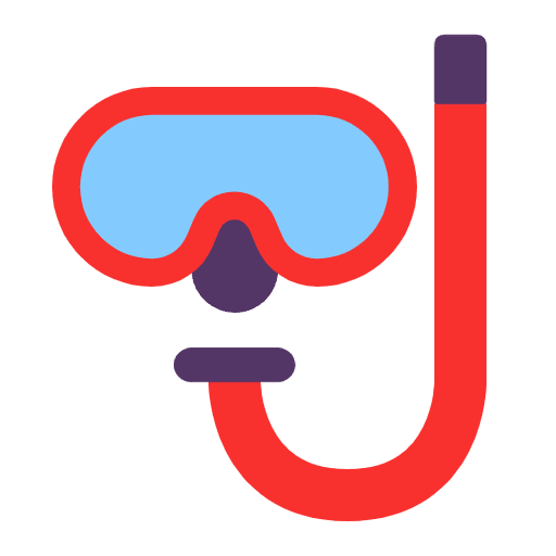 Diving Mask Flat Emoji from Fluent Emoji Flat Set