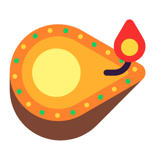Diya Lamp Flat Element from Fluent Emoji Flat Set