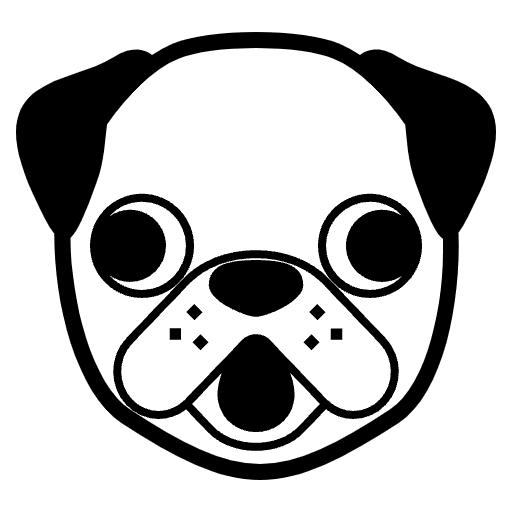 Dog Face Emoji from EmojiTwo Black Set