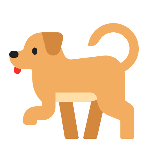 Dog Flat Element from Fluent Emoji Flat Set