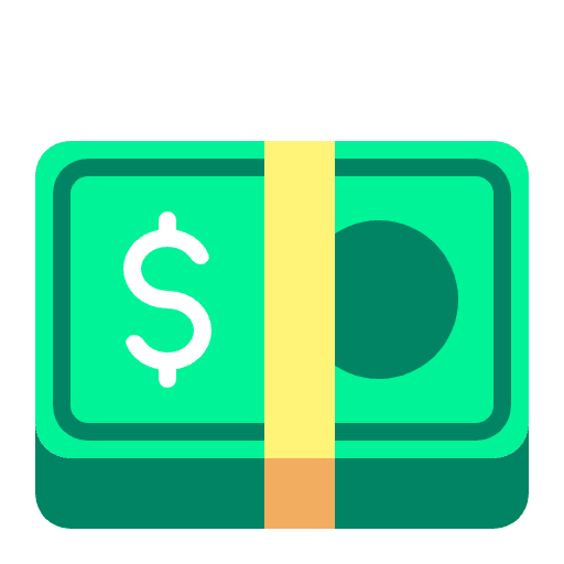 Dollar Banknote Flat Element from Fluent Emoji Flat Set