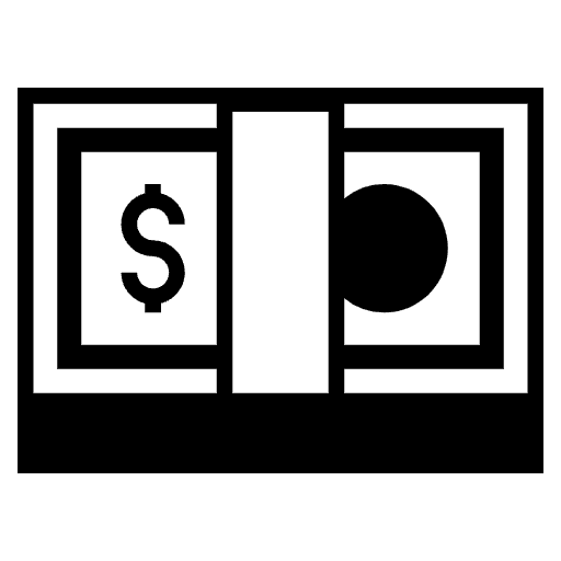 Dollar Banknote Element from EmojiTwo Black Set