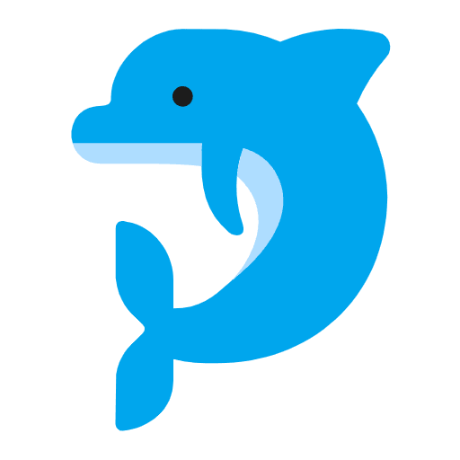 Dolphin Flat Emoji from Fluent Emoji Flat Set