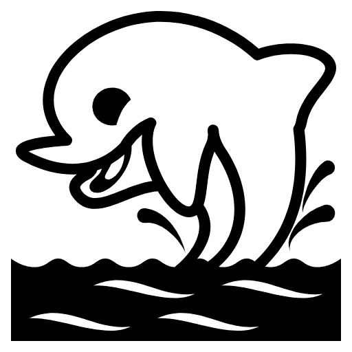 Dolphin Emoji from EmojiTwo Black Set