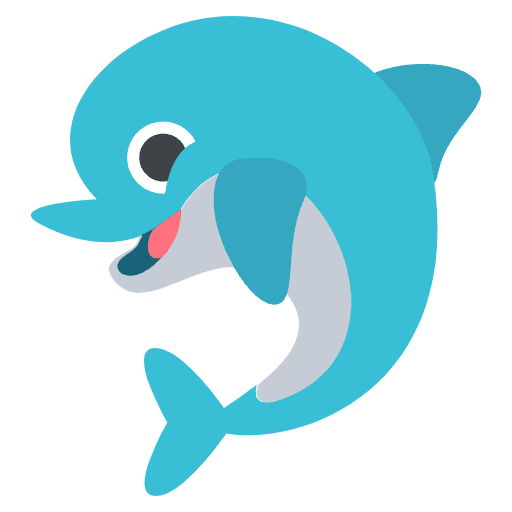 Dolphin Emoji from EmojiTwo Colors Set
