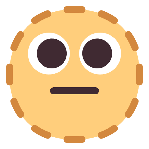 Dotted Line Face Flat Emoji from Fluent Emoji Flat Set