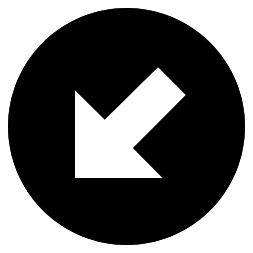 Down Left Arrow Emoji from EmojiTwo Black Set