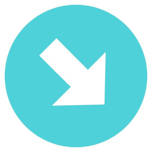 Down Right Arrow Element from EmojiTwo Colors Set