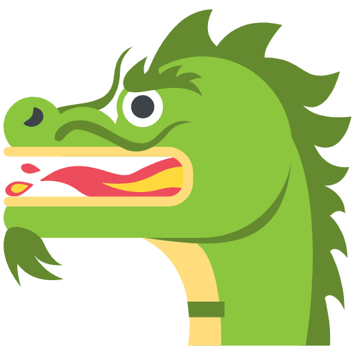 Dragon Face Emoji from EmojiTwo Colors Set
