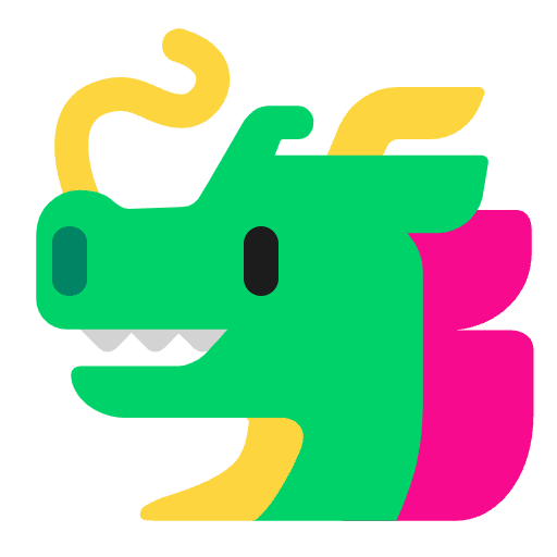 Dragon Face Flat Emoji from Fluent Emoji Flat Set